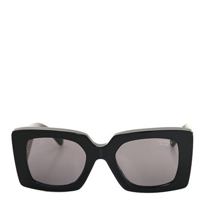 Chanel Acetate Rectangle Sunglasses 5480-H Black 2 of 8