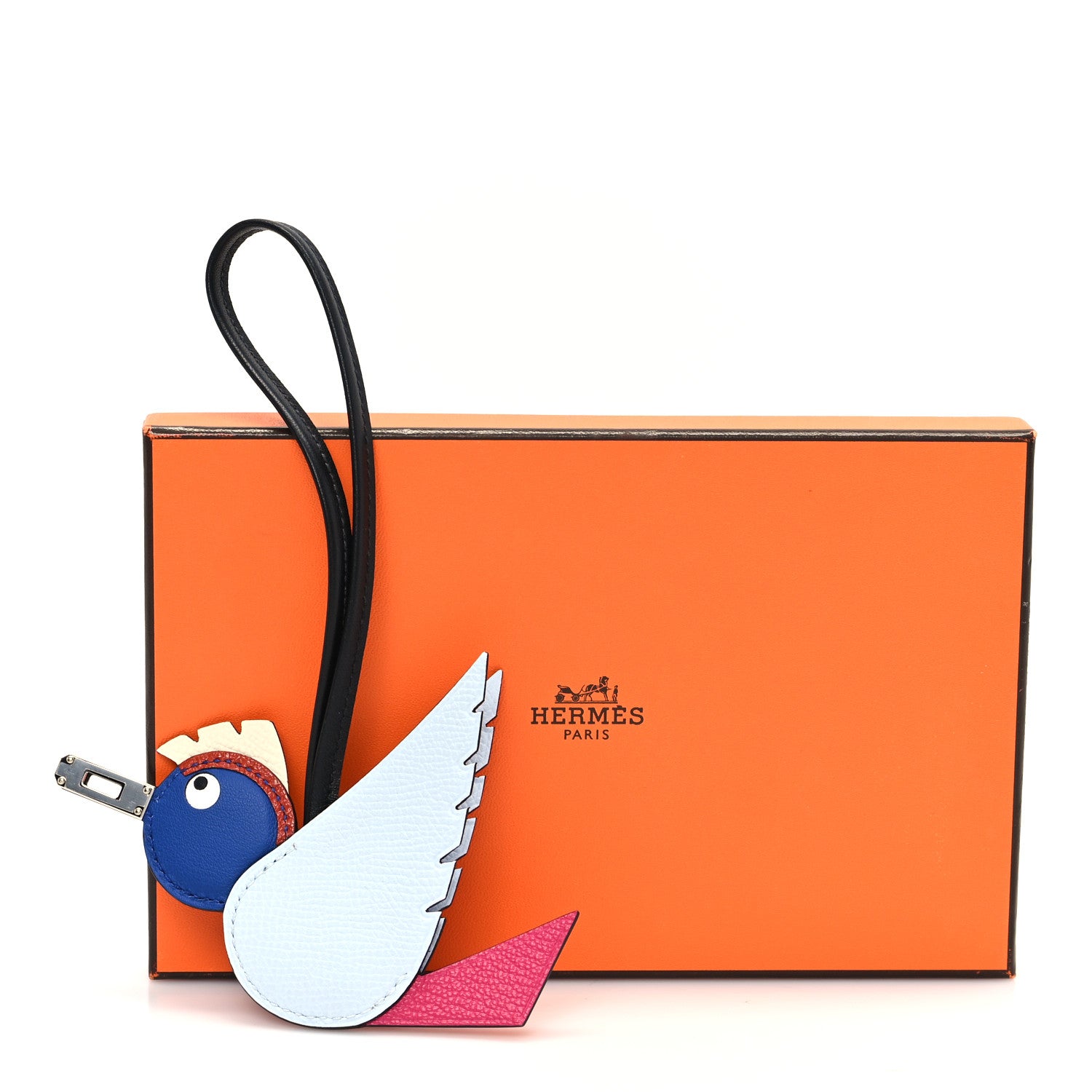 Hermes Epsom Swift Chevre Mysore Birdy Bag Charm Bleu Brume Rose Mexico Bleu Royal Cuivre Nata Black 5 of 5