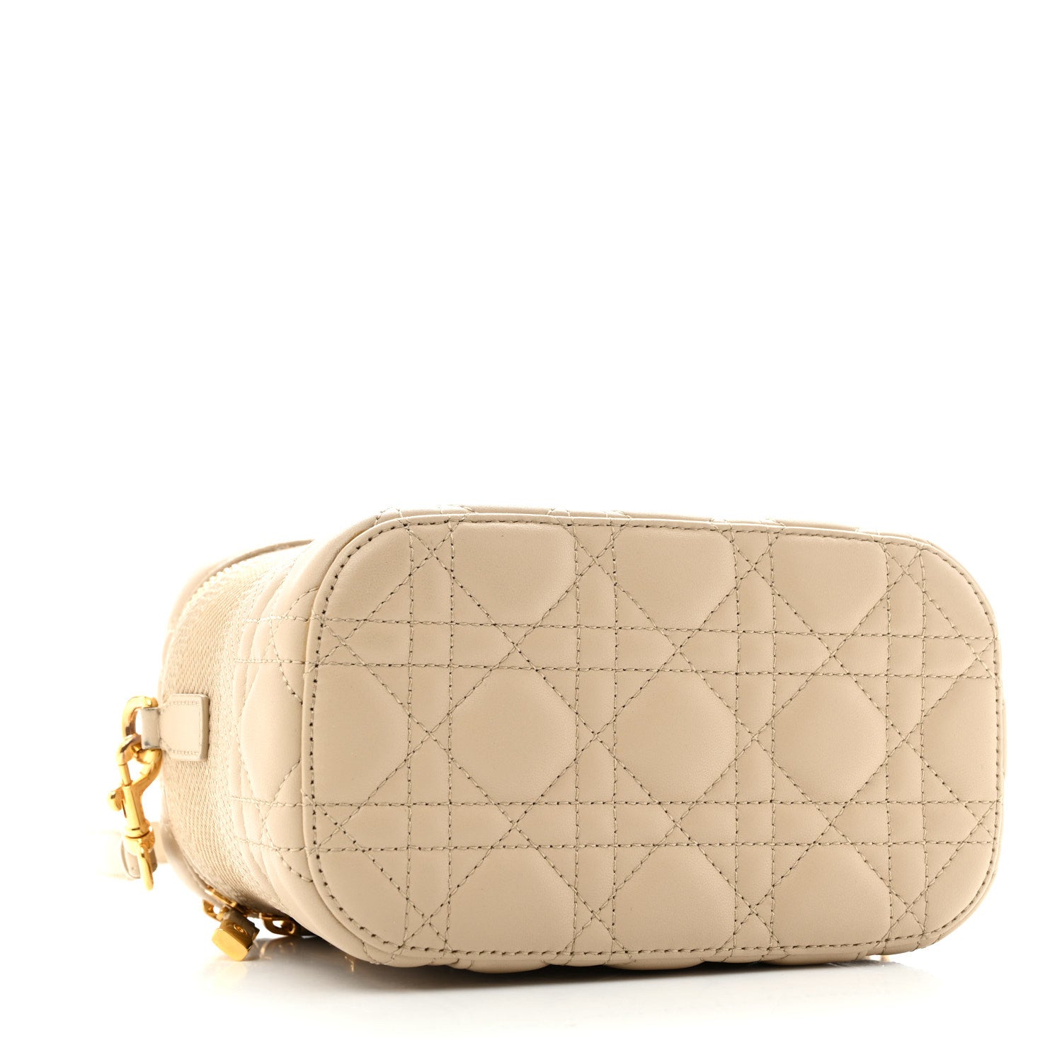 Christian Dior Lambskin Cannage Small Diortravel Vanity Case Light Beige 4 of 12