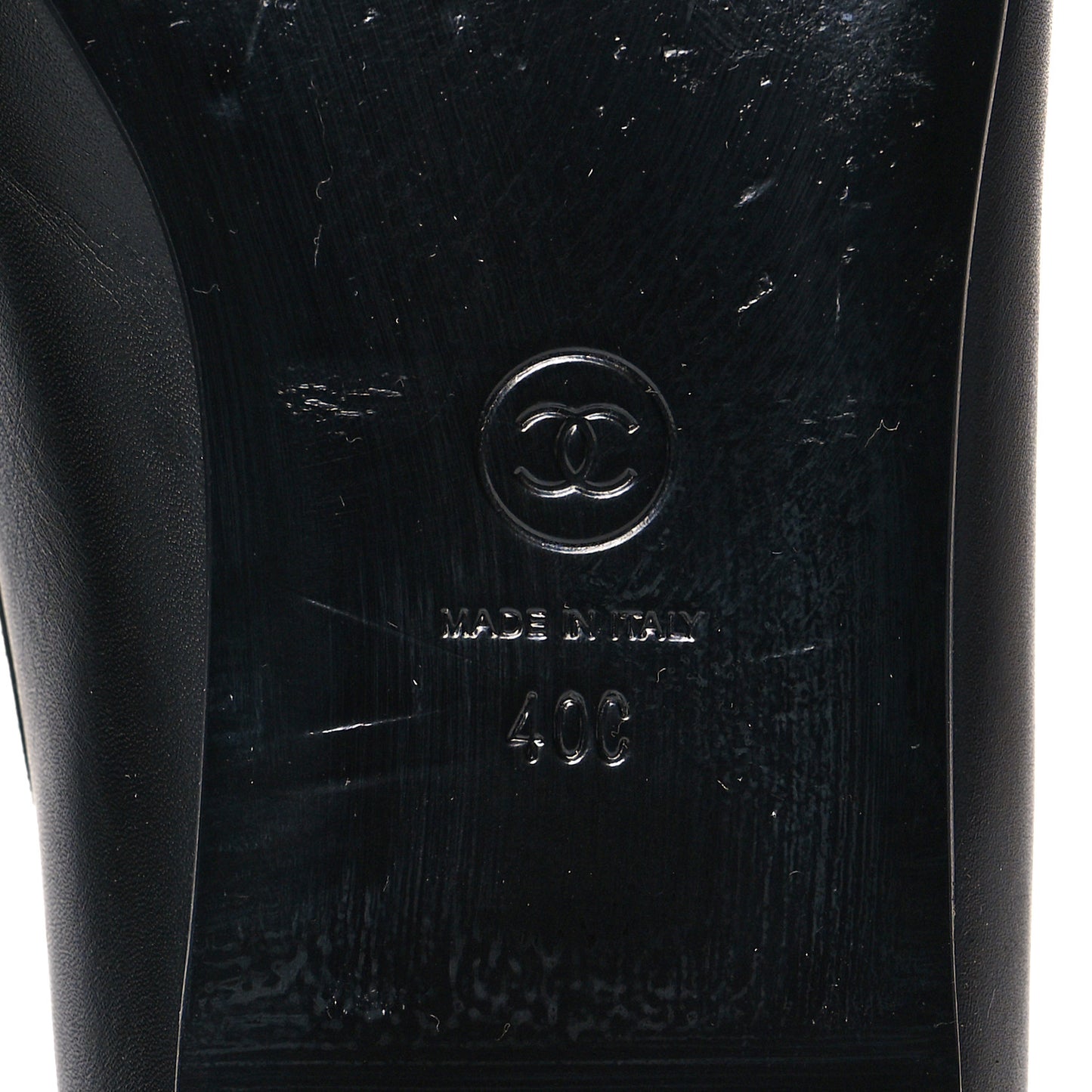 Calfskin CC Mocassin Loafers 40 Black