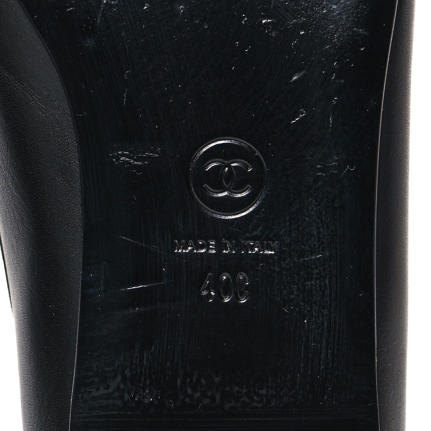 Chanel Calfskin CC Mocassin Loafers 40 Black 8 of 11
