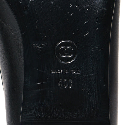 Chanel Calfskin CC Mocassin Loafers 40 Black 8 of 11