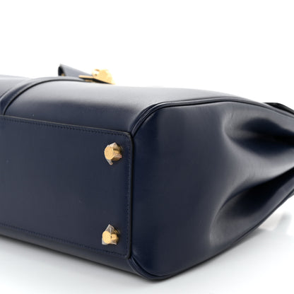 Celine Satinated Calfskin Medium 16 Top Handle Bag Midnight 9 of 9