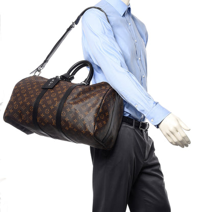 Louis Vuitton Monogram Macassar Keepall Bandouliere 45 3 of 11