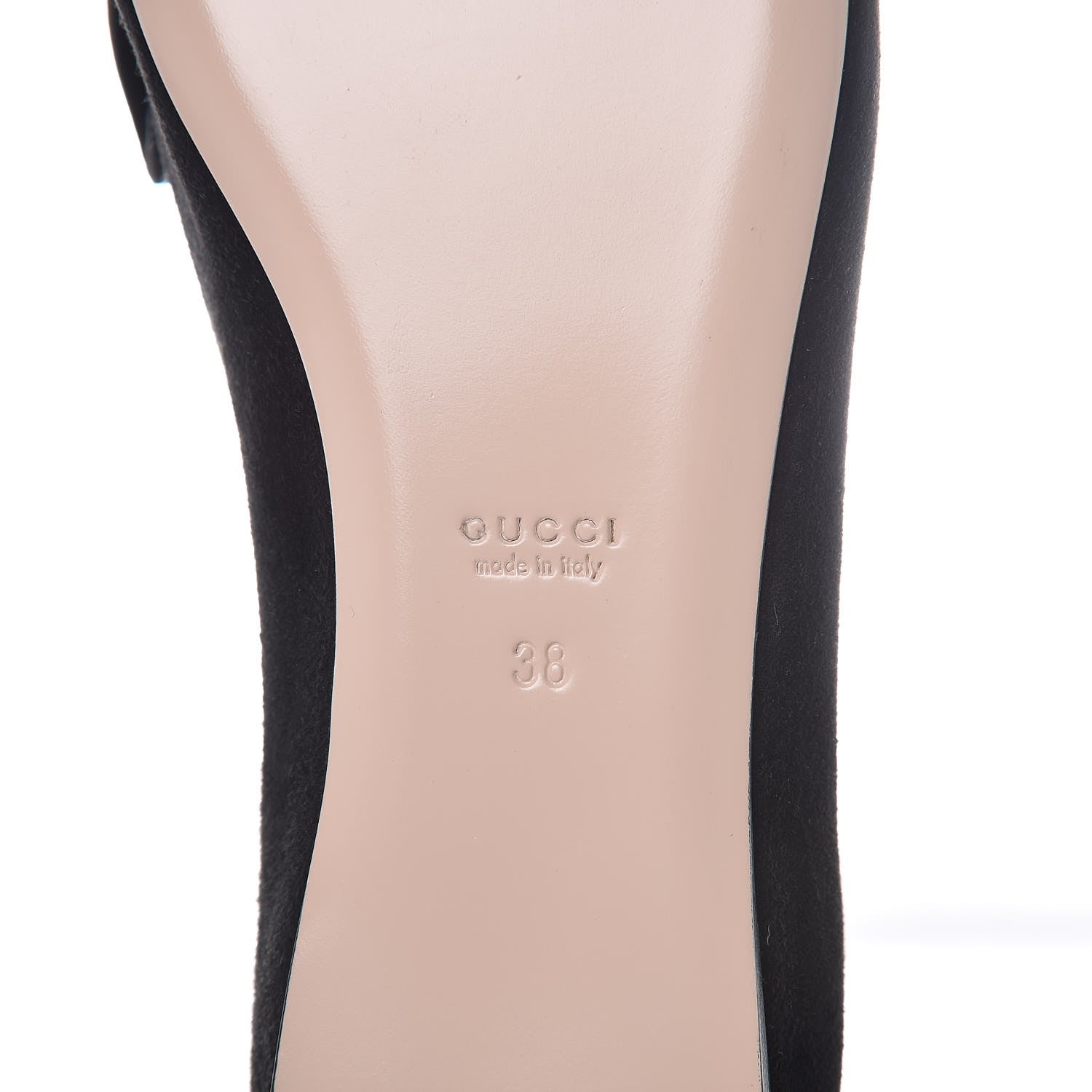 Gucci Kid Scamosciato GG Marmont Fringe Flats 38 Black 6 of 9