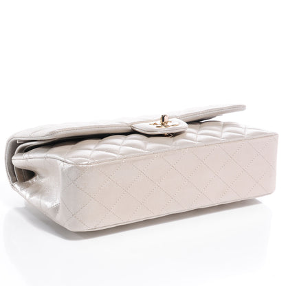 Chanel Iridescent Calfskin Medium Double Flap Light Gold 4 of 8