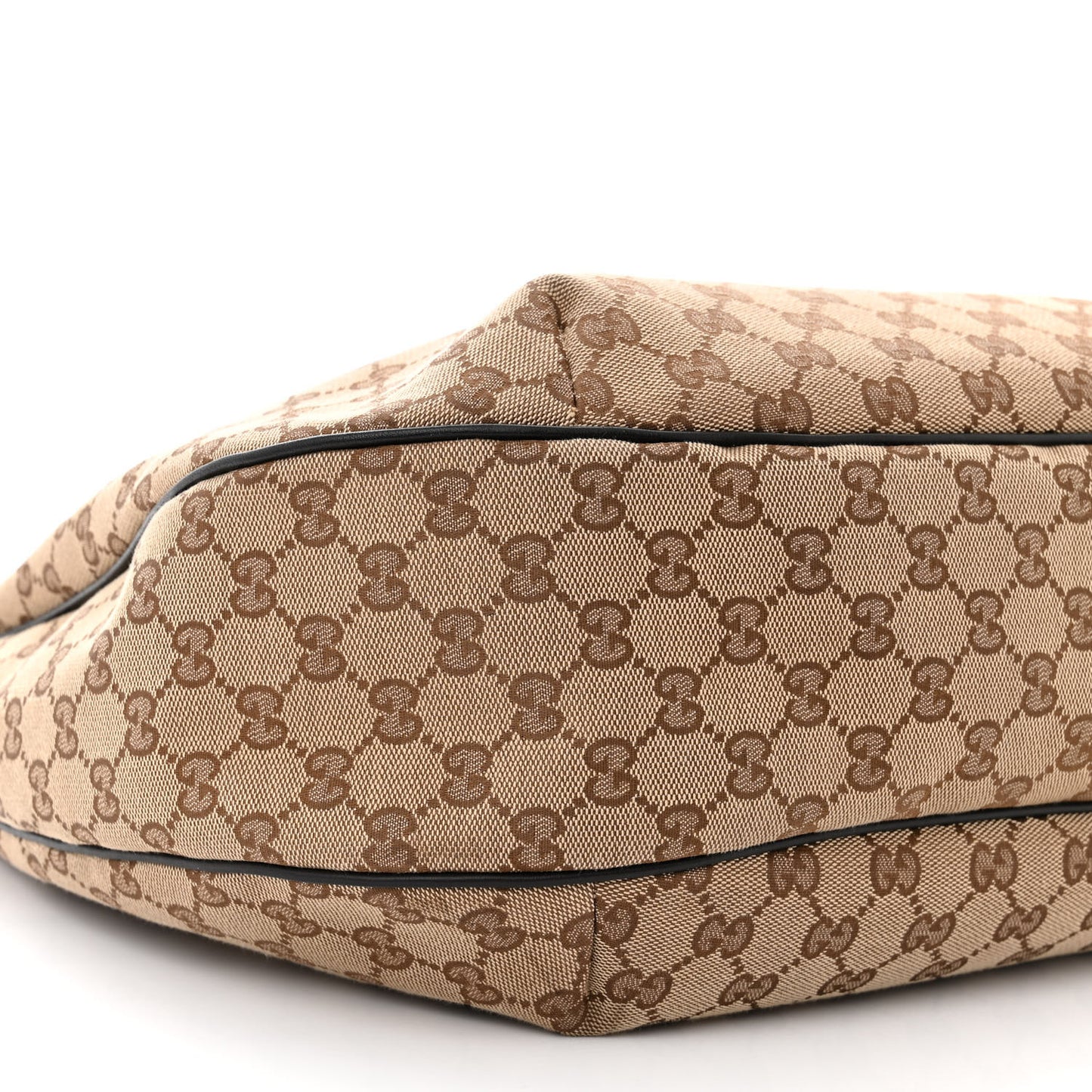 Monogram Large New Ladies Web Hobo Dark Brown