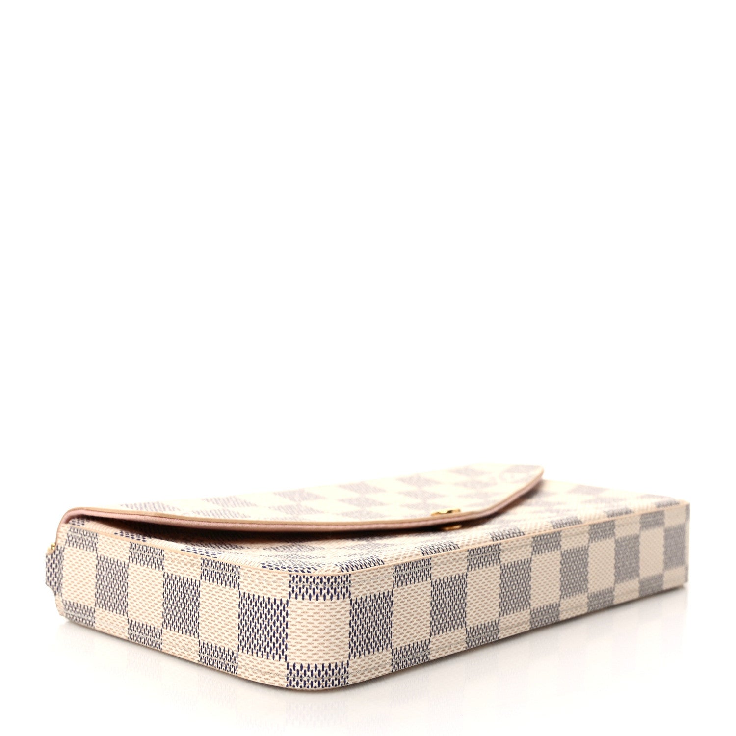 Louis Vuitton Damier Azur Pochette Felicie Chain Wallet Rose Ballerine 5 of 9