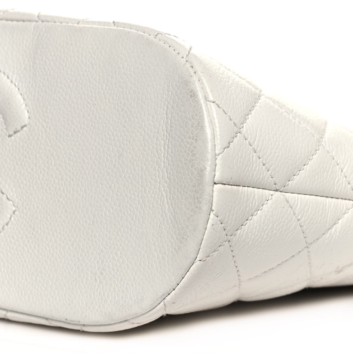 Caviar Quilted Shoulder Bag White