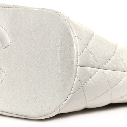Chanel Caviar Quilted Shoulder Bag White 10 of 17