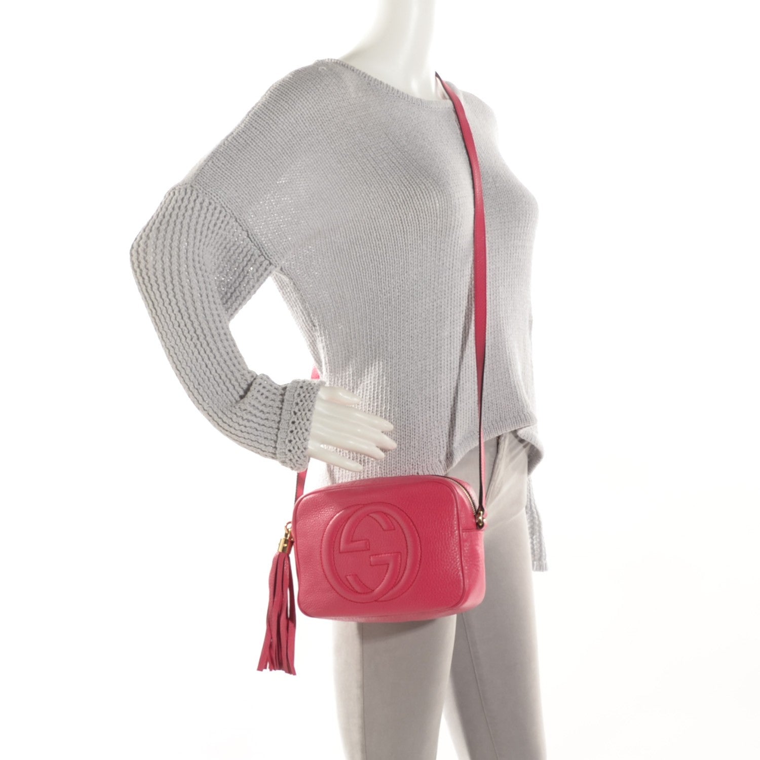 Gucci Pebbled Calfskin Small Soho Disco Bag Pink 2 of 9