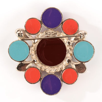 Chanel Enamel Crystal Large CC Brooch Multicolor 3 of 6