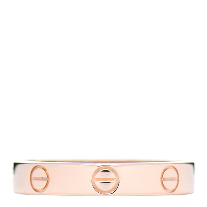Cartier 18K Pink Gold 3.5mm LOVE Wedding Band Ring 55 7.25 3 of 5