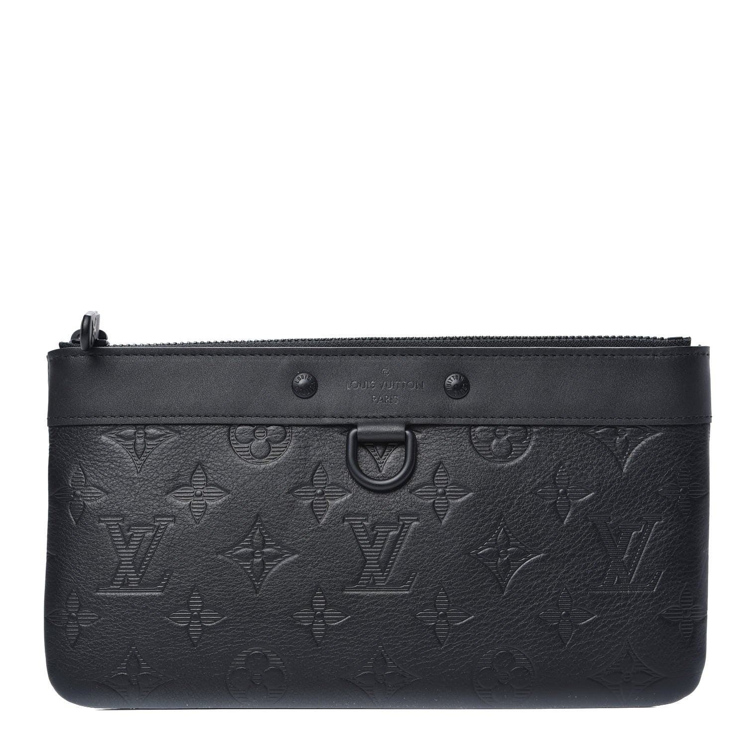 Louis Vuitton Calfskin Monogram Shadow Discovery Pochette PM Black 1 of 8