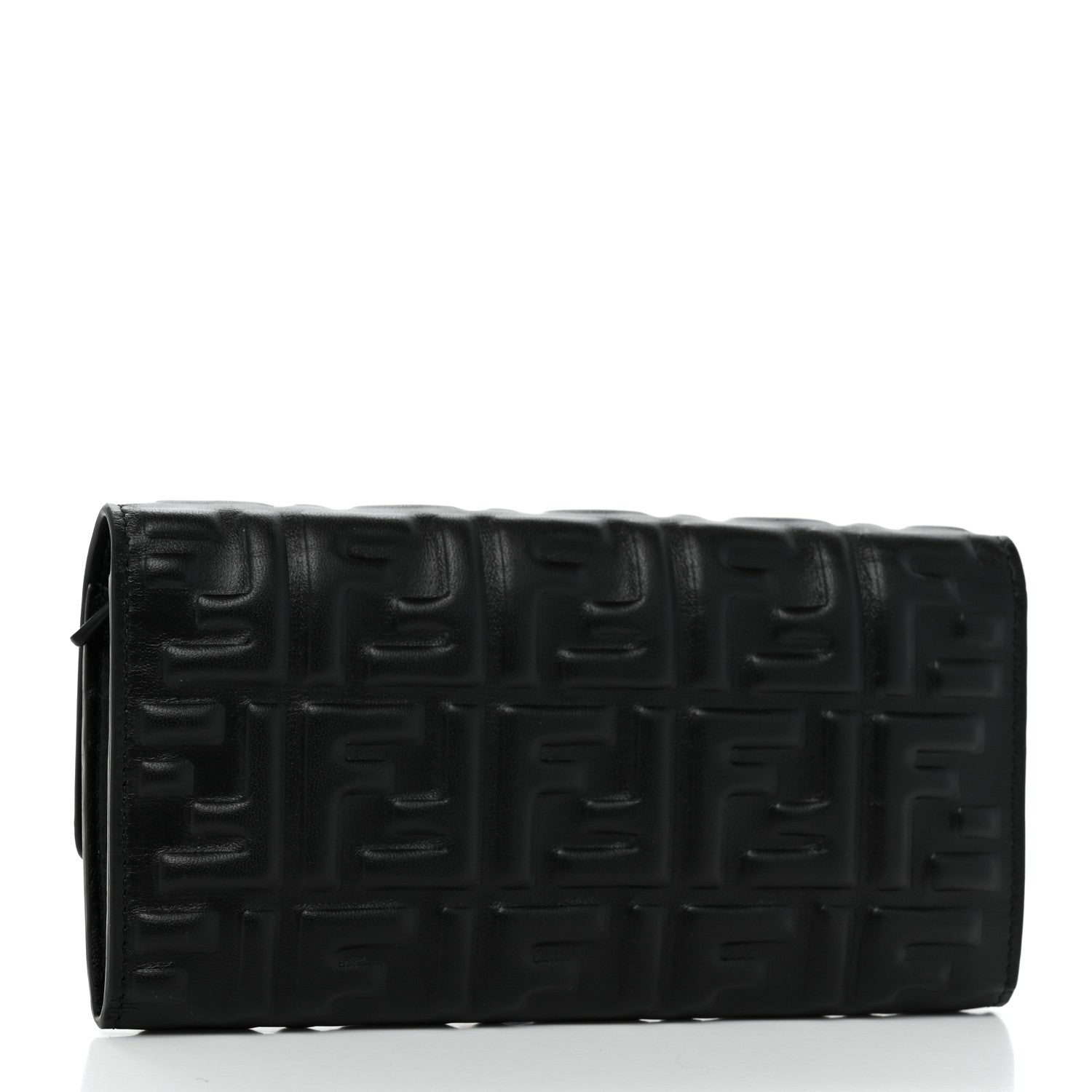 Fendi Nappa Matisse FF Embossed Continental Wallet Black 3 of 8