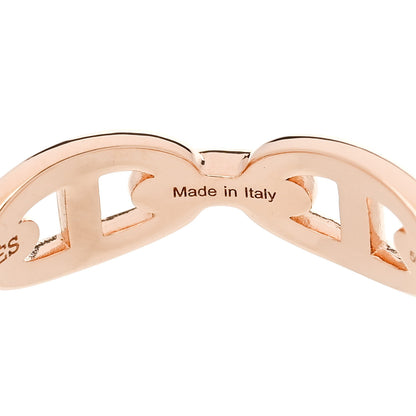 Hermes 18K Rose Gold PM Chaine d'Ancre Enchainee Ring 59 8.75 5 of 8