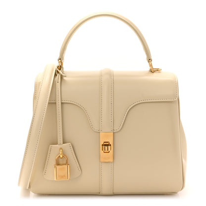 Celine Satinated Calfskin Small 16 Top Handle Bag Beige 2 of 25