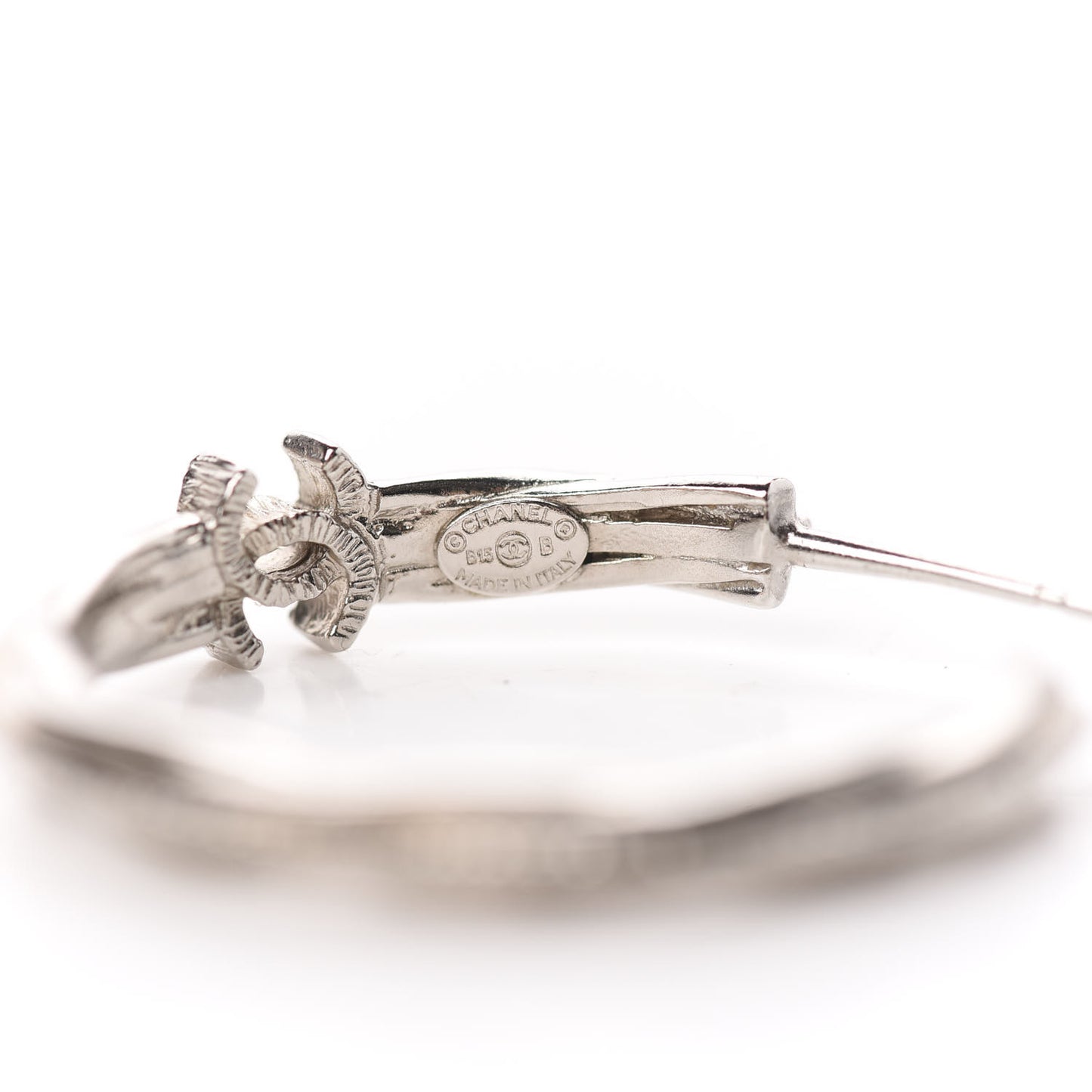 CC Twist Hoop Earrings Silver