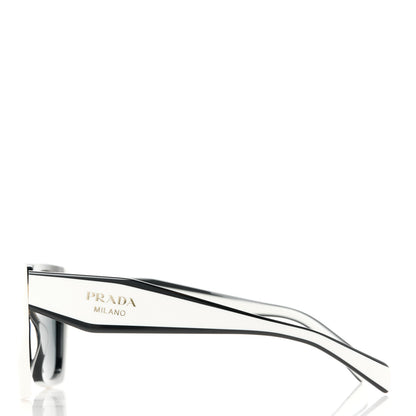 Prada Acetate Sunglasses SPR 15W Black White 3 of 8