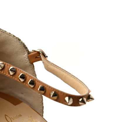 Christian Louboutin Nappa Madmonica 120 Wedge Sandals 40 Gold Silver 8 of 8