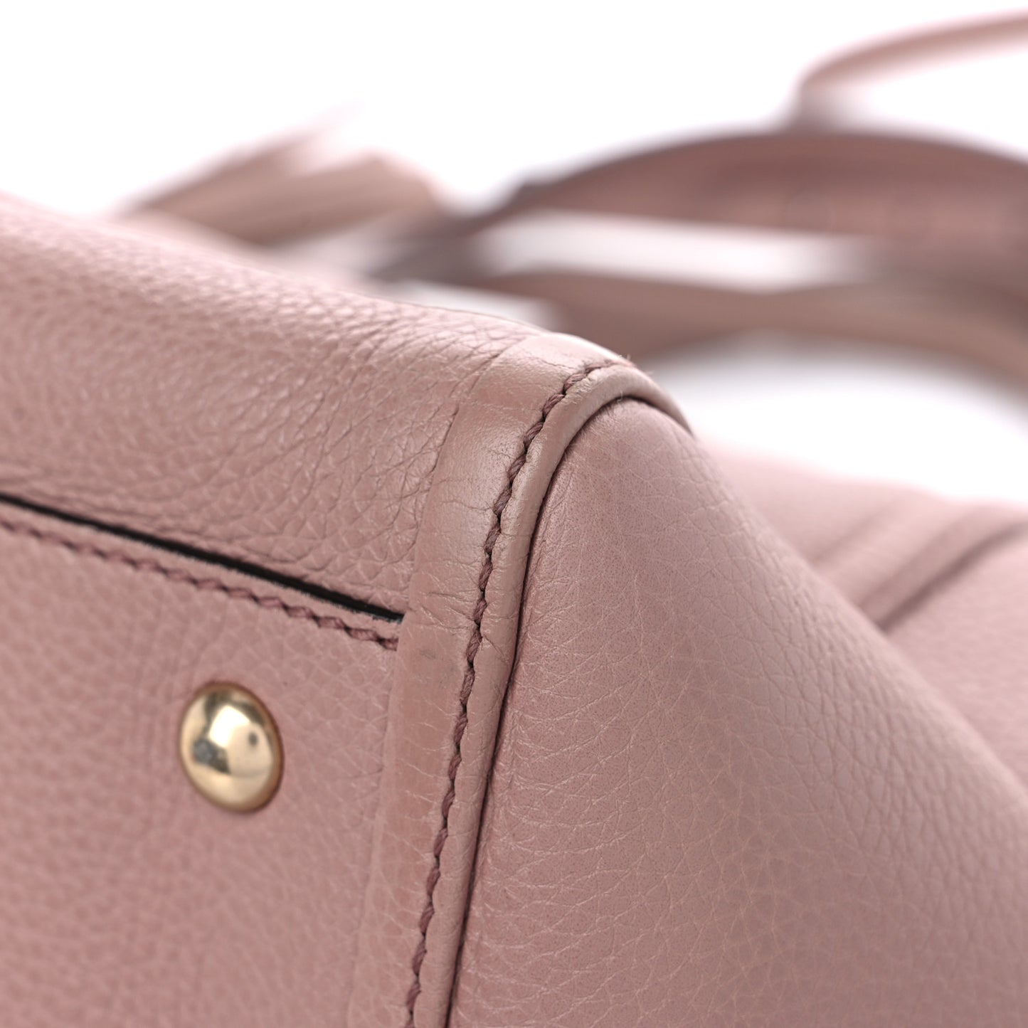 Pebbled Calfskin Small Soho Top Handle Bag Light Pink