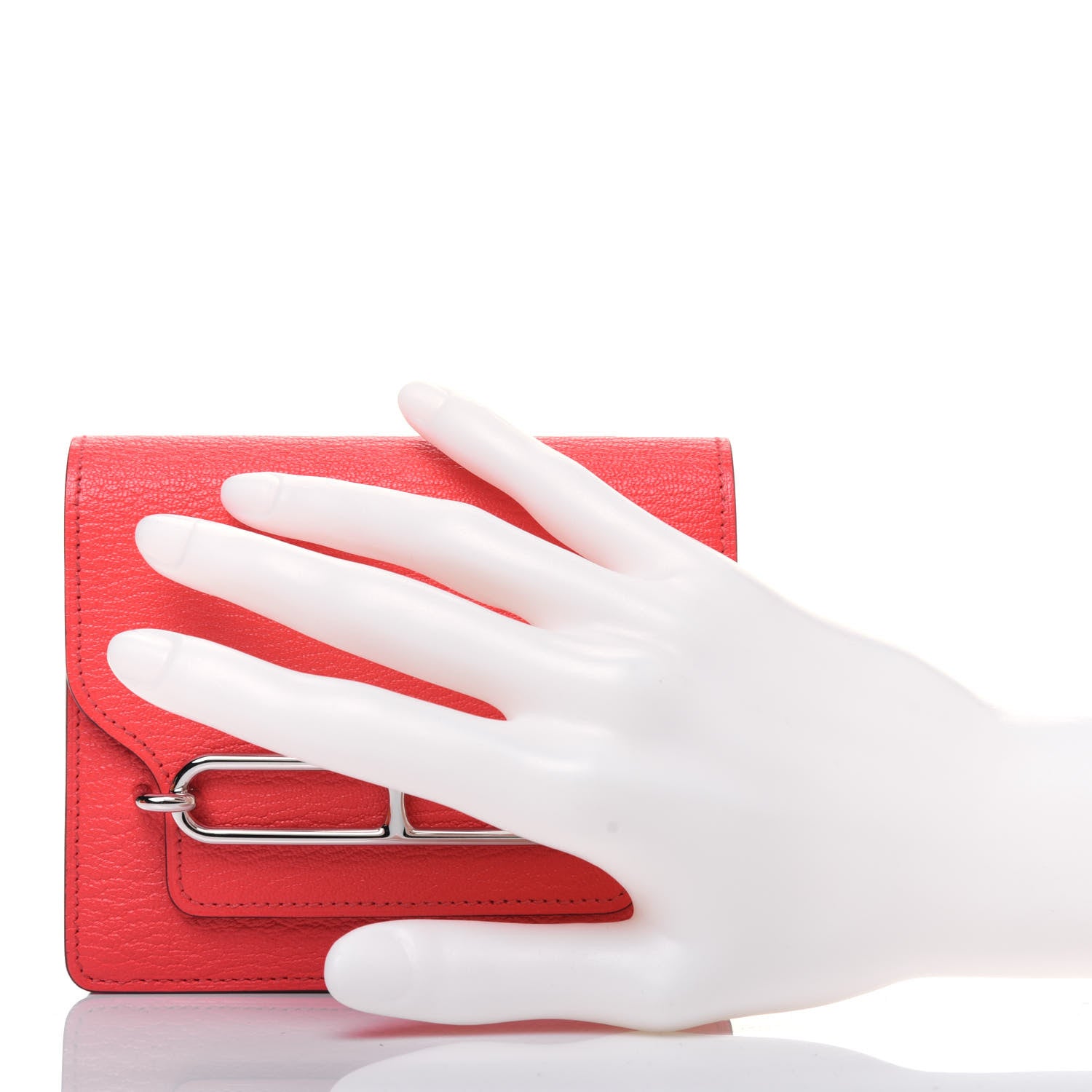 Hermes Chevre Mysore Roulis Slim Wallet Rose Texas 3 of 13