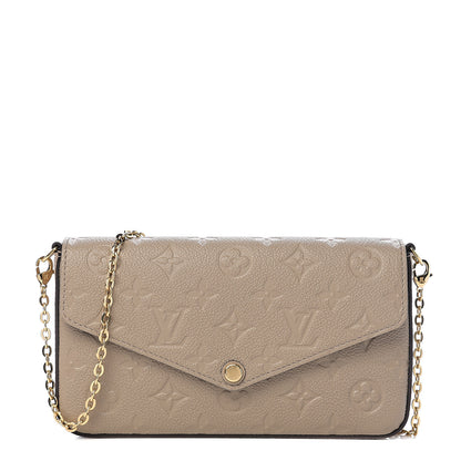Louis Vuitton Empreinte Pochette Felicie Chain Wallet Tourterelle 1 of 10