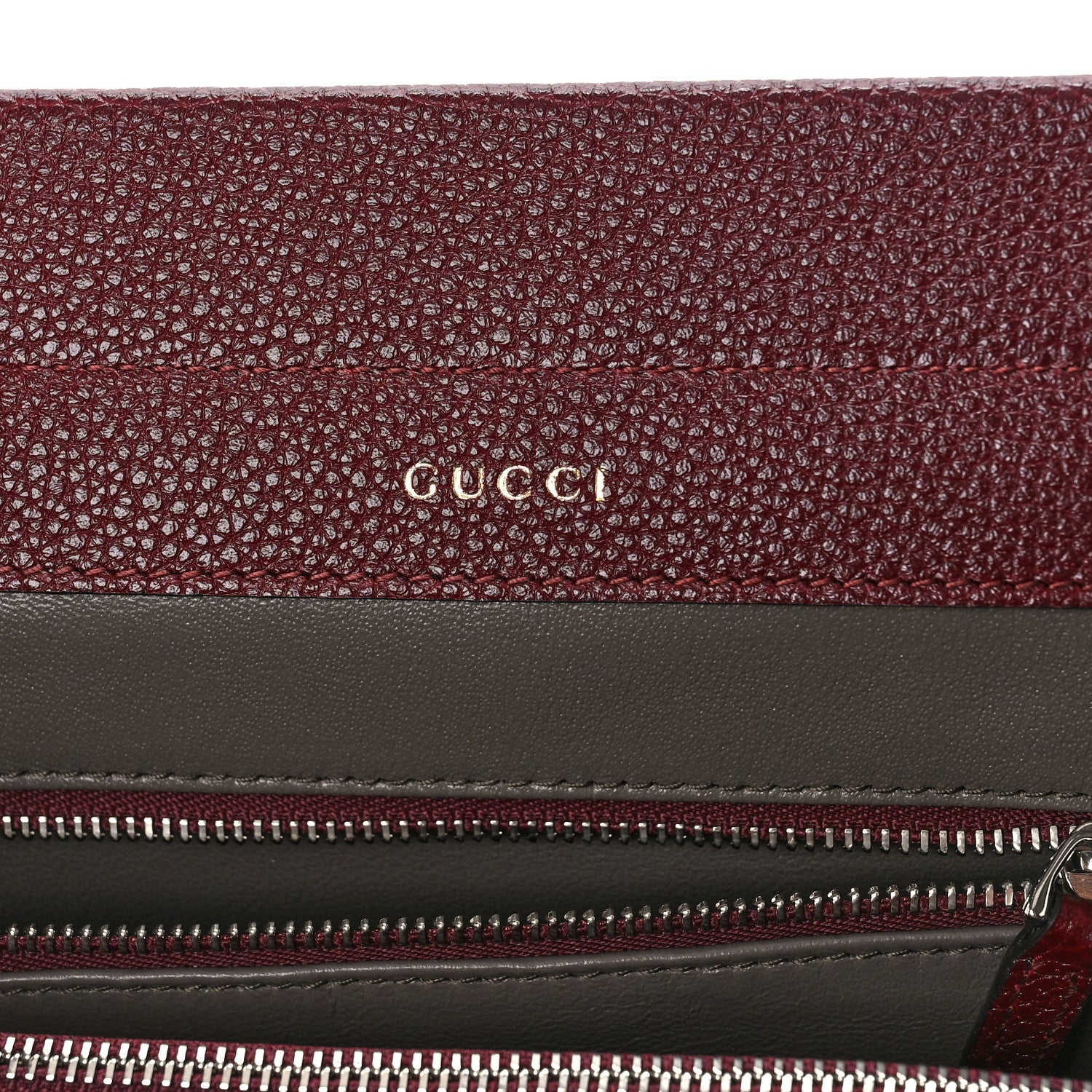Gucci Grainy Calfskin Small Zumi Top Handle Bag Vintage Bordeaux 6 of 8