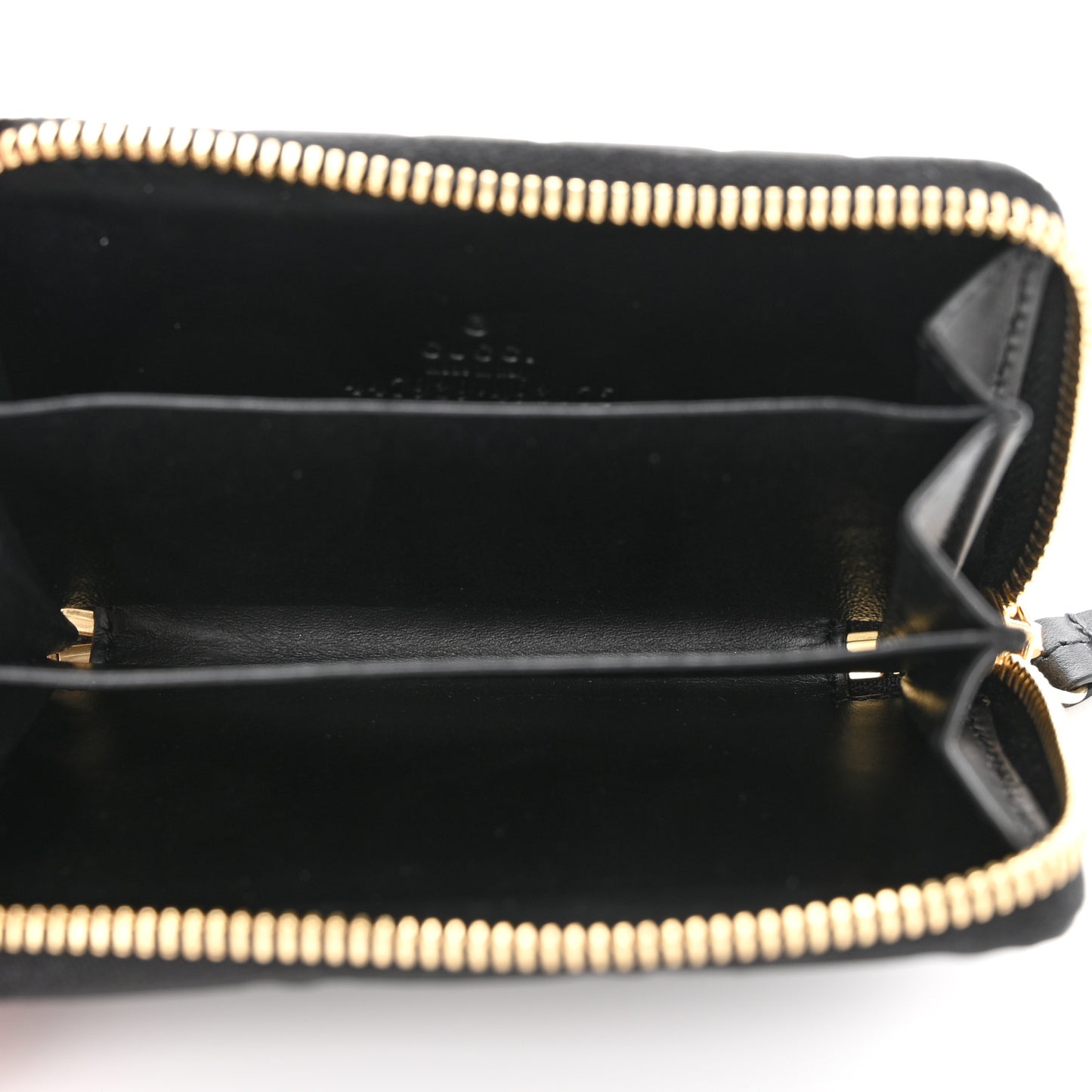 Guccissima Zip Around Card Case Black