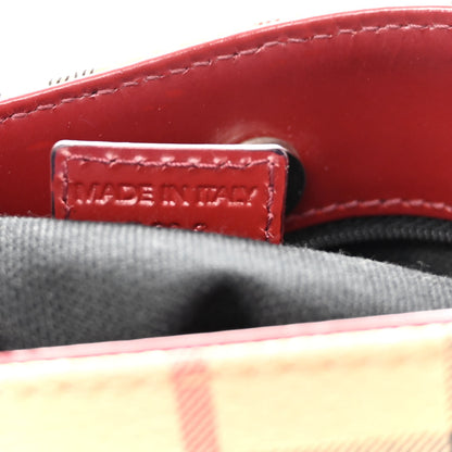 Burberry Haymarket Check Tote Red 6 of 9