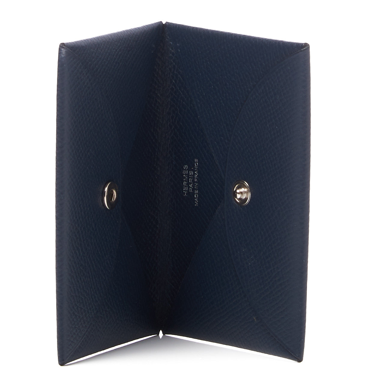 Hermes Epsom Calvi Card Case Bleu Nuit 6 of 7