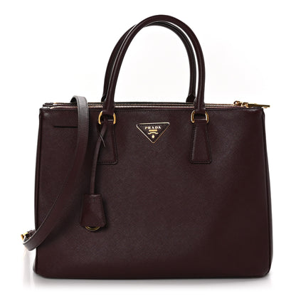 Prada Saffiano Vernice Medium Galleria Double Zip Cerise 1 of 11