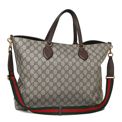 Gucci Soft GG Supreme Monogram Courrier Medium Crossbody Tote Beige New Acero 3 of 13