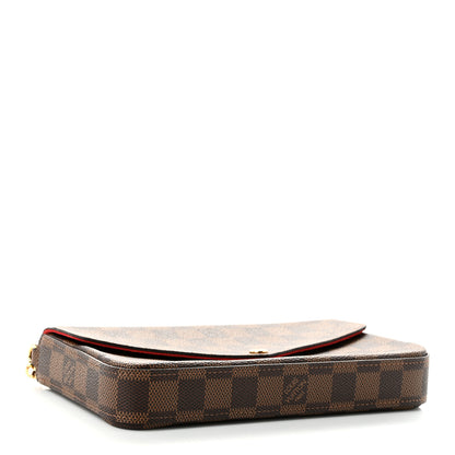Louis Vuitton Damier Ebene Pochette Felicie Chain Wallet 5 of 11