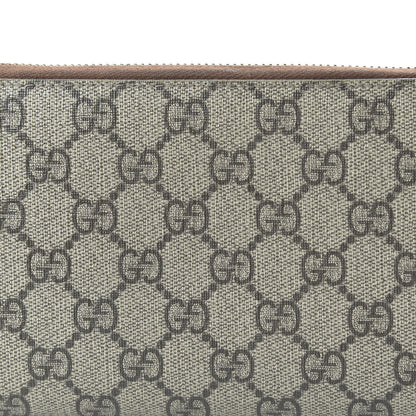 Gucci GG Supreme Monogram Cuoio Toscano Zip Around Organizer Wallet Beige Ebony Cuir 9 of 9