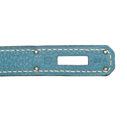 Hermes Taurillon Clemence Birkin 30 Blue Jean 7 of 14