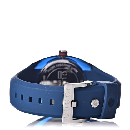 Gucci Stainless Steel Rubber 36mm Sync Web Quartz Watch Blue 4 of 7