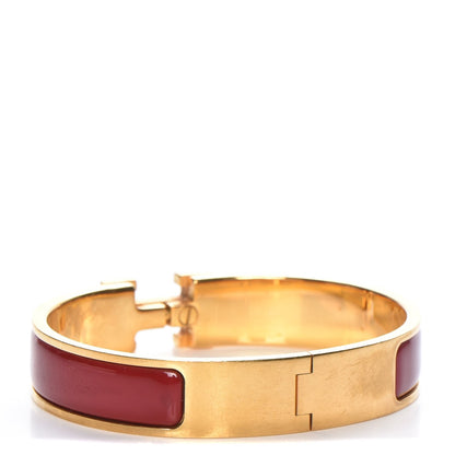 Hermes Enamel Narrow Clic Clac H Bracelet PM Red 3 of 5