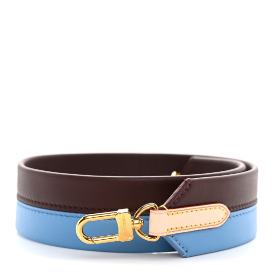 Calfskin Cluny MM Shoulder Strap Blue Glacial