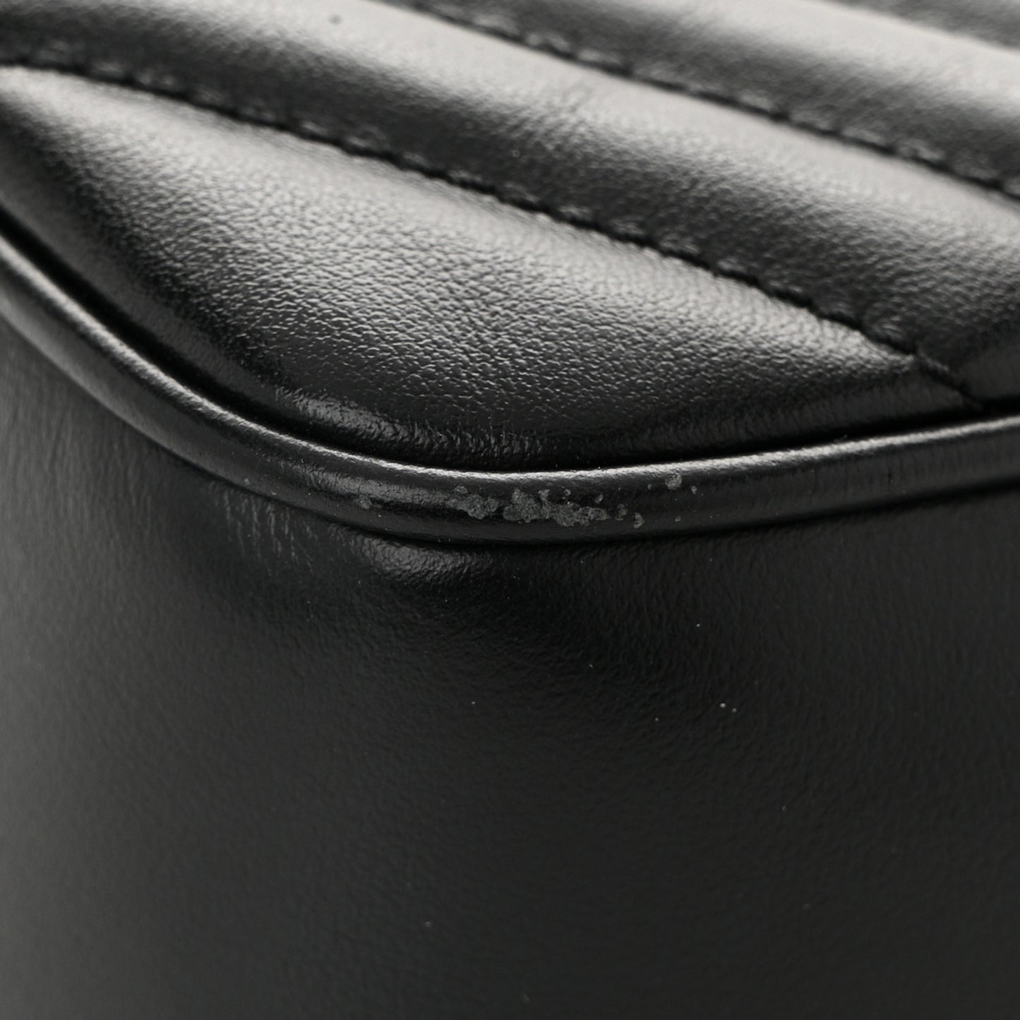 Calfskin Matelasse Monogram Monochrome Lou Camera Bag Black