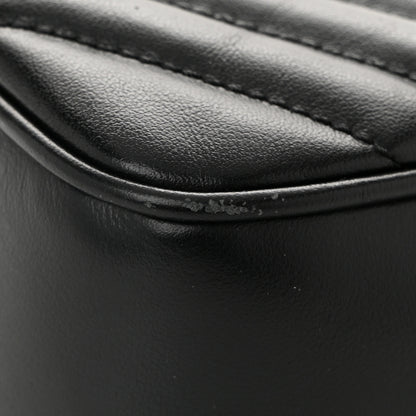 Saint Laurent Calfskin Matelasse Monogram Monochrome Lou Camera Bag Black 11 of 13