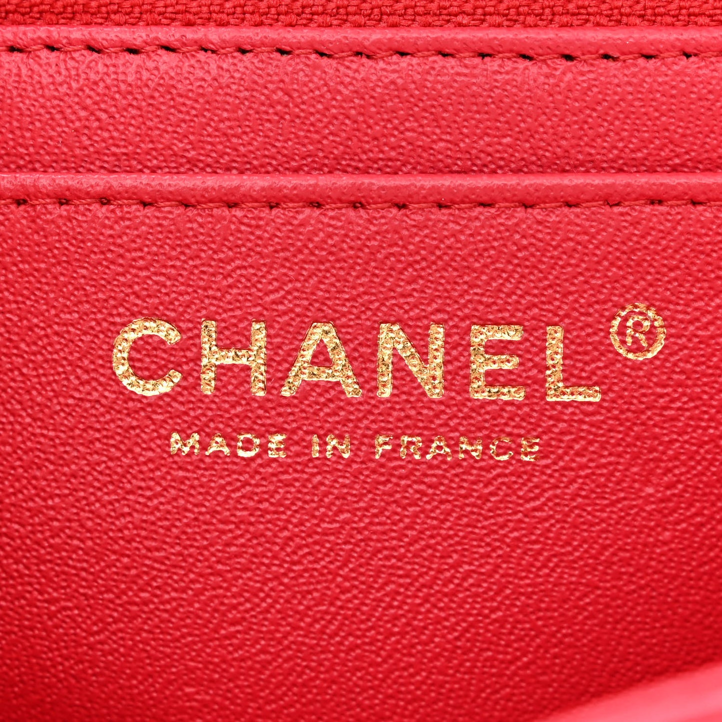 Lambskin Quilted Mini Rectangular Flap Red