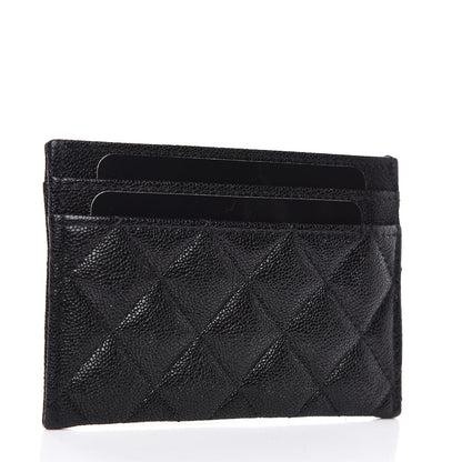 Chanel Metallic Caviar Quilted Boy Card Holder Black 3 of 9
