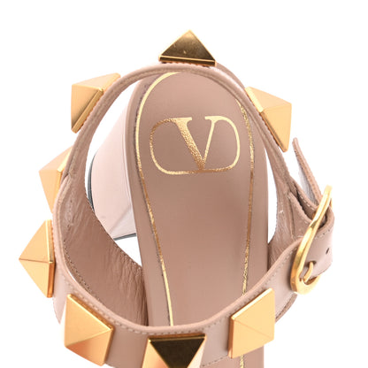 Valentino Garavani Calfskin Roman Stud 60mm Sandals 38 Rose Cannelle 7 of 10