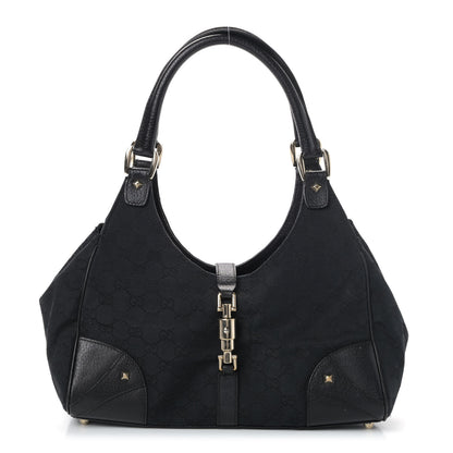Gucci Monogram Calfskin Large Bardot Tote Black 1 of 4