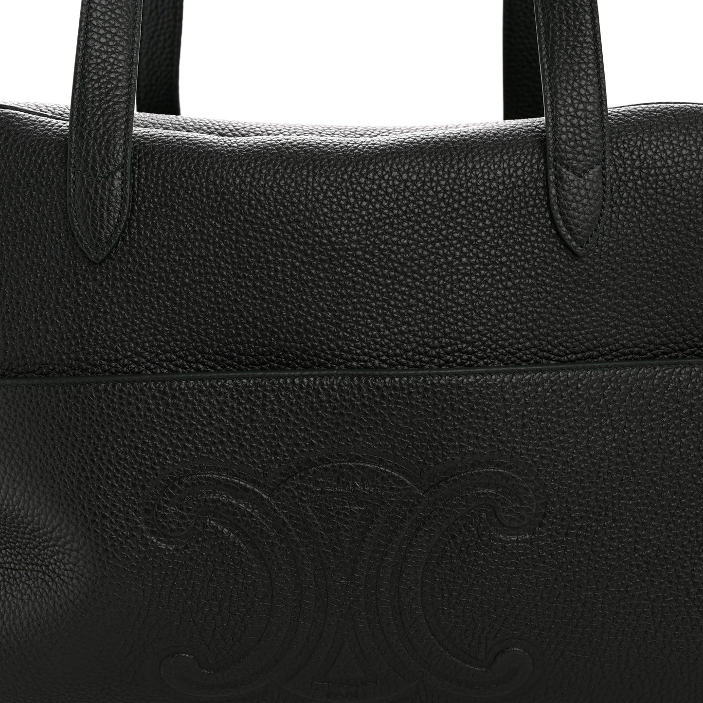 Grained Calfskin Duffle Bag Night Green
