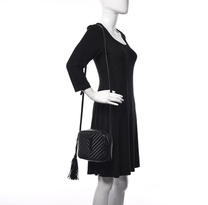 Saint Laurent Calfskin Matelasse Monogram Lou Camera Bag Black 2 of 10