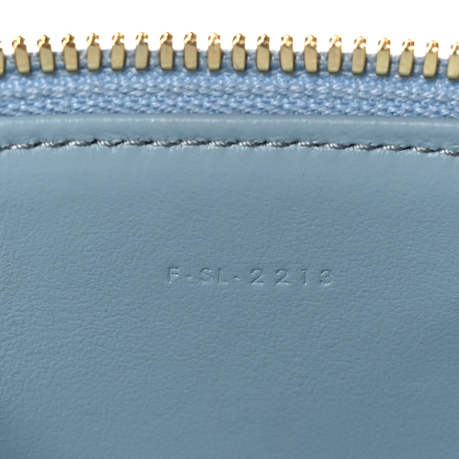 Celine Smooth Calfskin Cuir Triomphe Mini Vanity Case California Blue 7 of 10