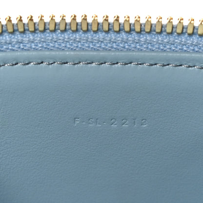 Celine Smooth Calfskin Cuir Triomphe Mini Vanity Case California Blue 7 of 10