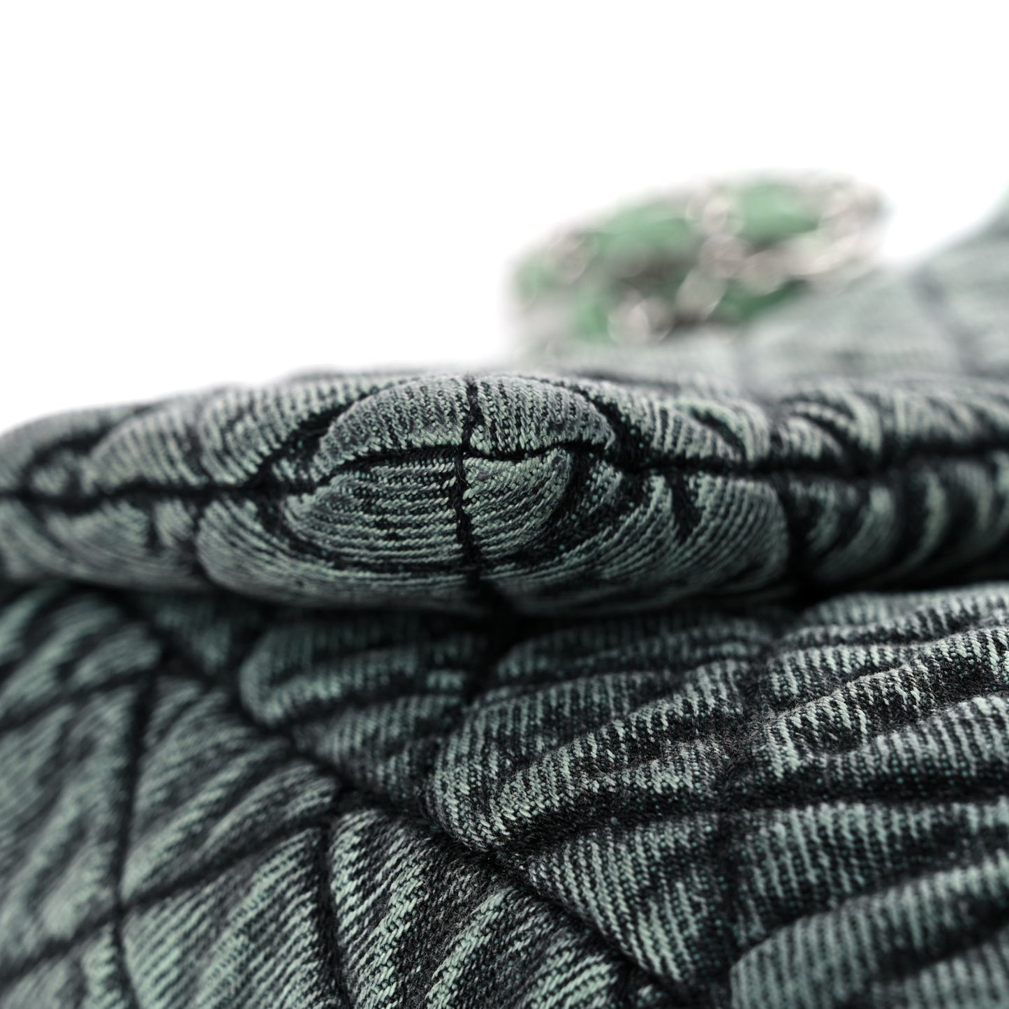Denim Quilted Denimpression Flap Green Black